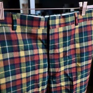 Plaid 70s wool pants